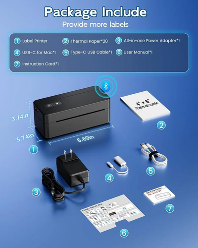 LabelCreate 2410BT Bluetooth Shipping Label Maker Image