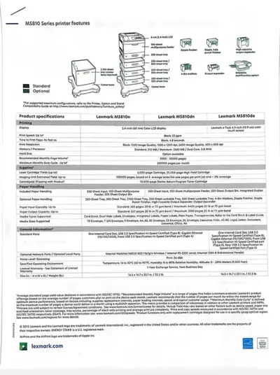 Lexmark Ms810dn Image
