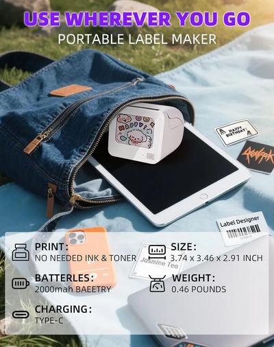 LFPERT BQ1 2 Inch Label Maker Printer Image