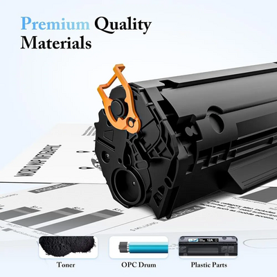 LxTek for Laserjet 1012 toner cartridges 4 black 12a toner cartridges Image