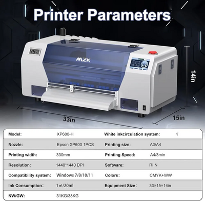 MZK A3 plus XP600 printer Image