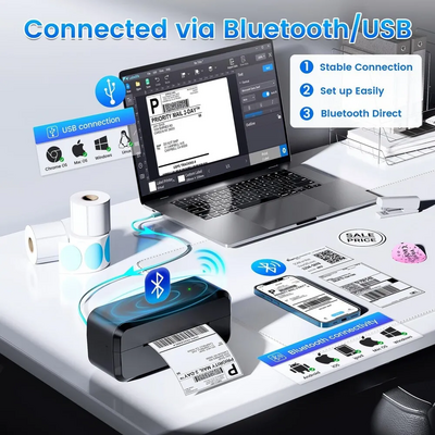 NelkoGlobal 243Bt-Bk Label Printer Image
