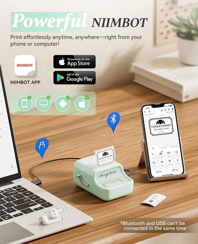 NIIMBOT Printer +3 rolls labels Image
