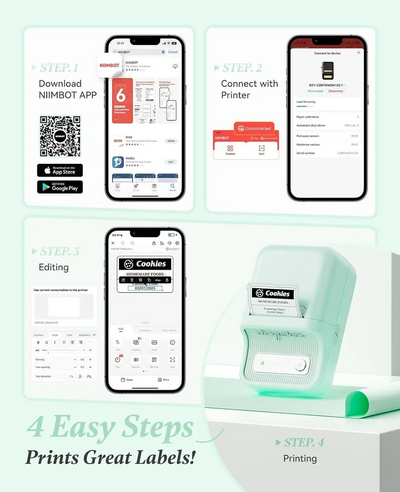 NIIMBOT Printer +3 rolls labels Image
