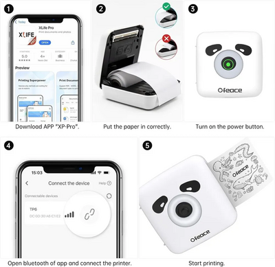 Ofeace Mini Sticker Printer Maker Machine Image