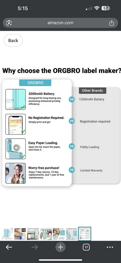 ORGBRO X1 Label Maker Image