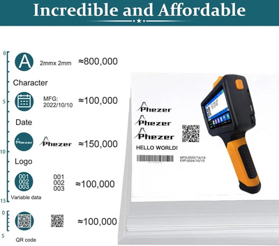 Phezer P19 Handheld Inkjet Printer Image