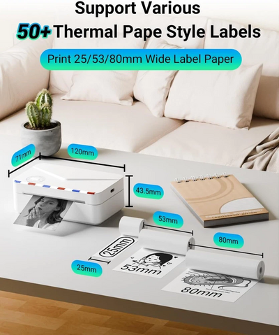 Phomemo M03as 304dpi 3inch bt wireless printer Image