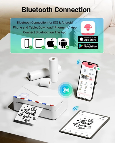 Phomemo M03as 304dpi 3inch bt wireless printer Image