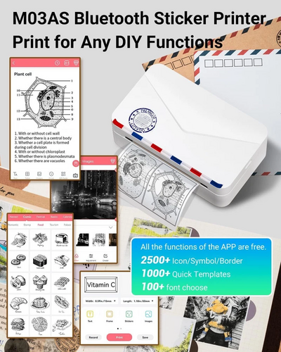 Phomemo M03as 304dpi 3inch bt wireless printer Image