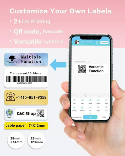 Phomemo D30 printer + d30 labels Image