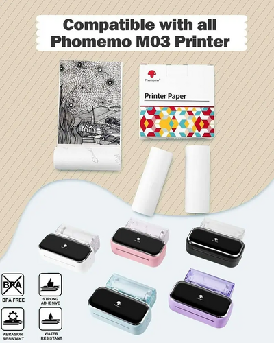 Phomemo Bluetooth Pocket Printer Thermal Paper Image