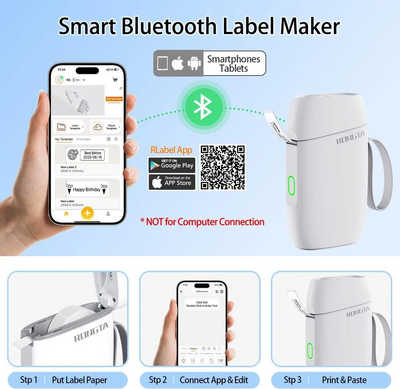 Rongta R5 Label Maker Machine with Tape Image