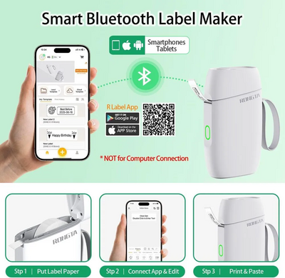 Rongta R5 Label Maker Machine with Tape Image