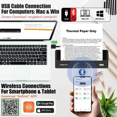 Rongta F81 Portable thermal printer Image