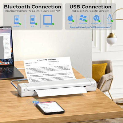 Unknown Brand M08F-Letter Portable Printer With Case Image