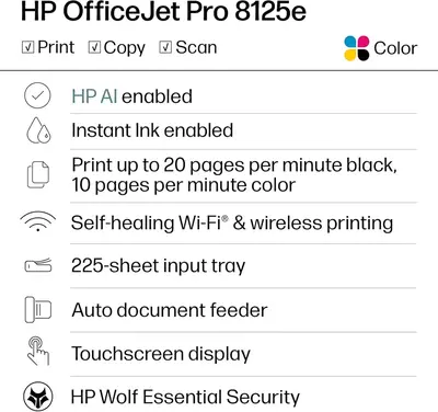 Unknown Brand OfficeJet Pro 8125e All-in-One Printer Image