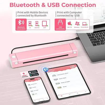 Unknown Brand M08F Wireless Printer With Case-Pk Image