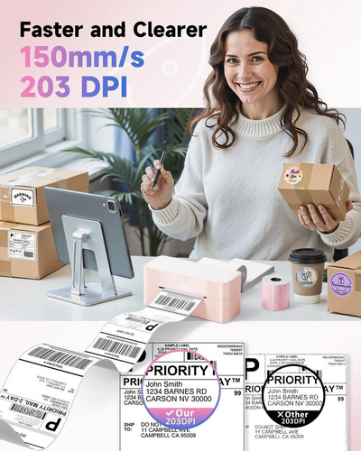 WCZ 245BT Shipping Pink Label Printer Image