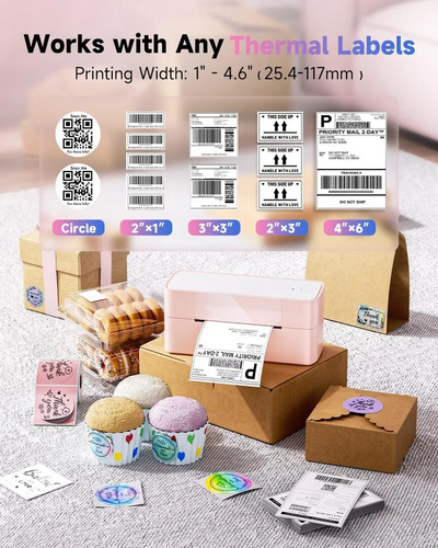 WCZ 245BT Shipping Pink Label Printer Image