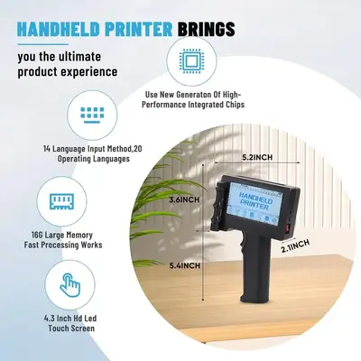 YOULABLE PT-3000 Handheld Inkjet Printer Image