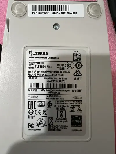 Zebra Tlp2824 plus ethernet Image