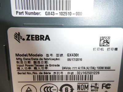 Zebra Gx430t Image
