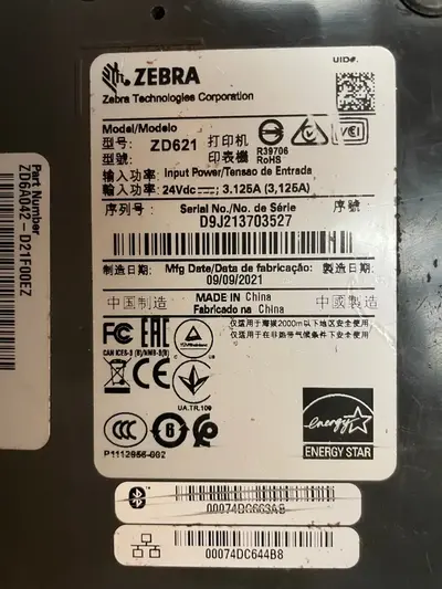 Zebra Zd621 Image