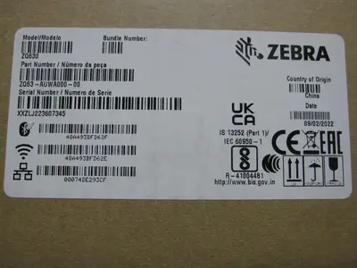 Zebra ZQ63-AUFA000-00 Image