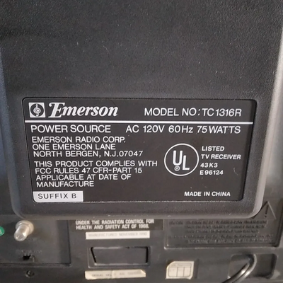 Emerson Tc 1316r Image