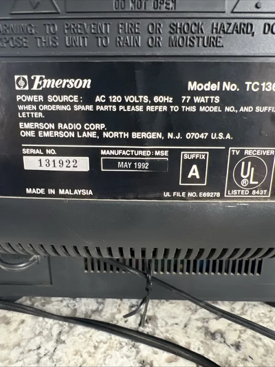 Emerson Tc1375a Image
