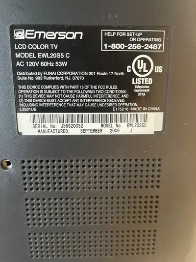 Emerson EWL20S5C Image