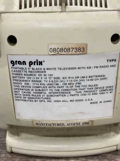 GPX TVP3 Image