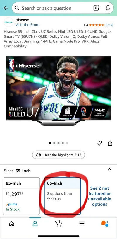 Hisense U7 Image