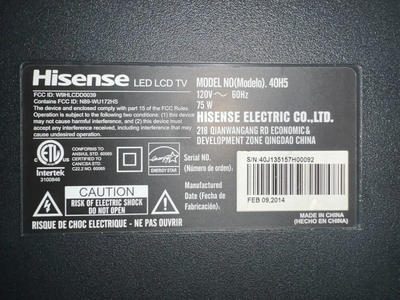 Hisense 40H5 Image