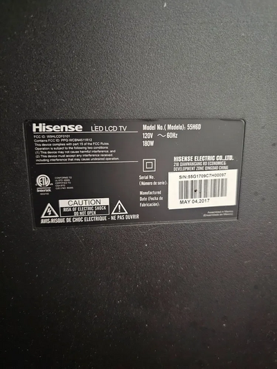 Hisense 55h6d Image