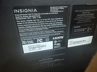 Insignia F30 ns-55f301na22 Image