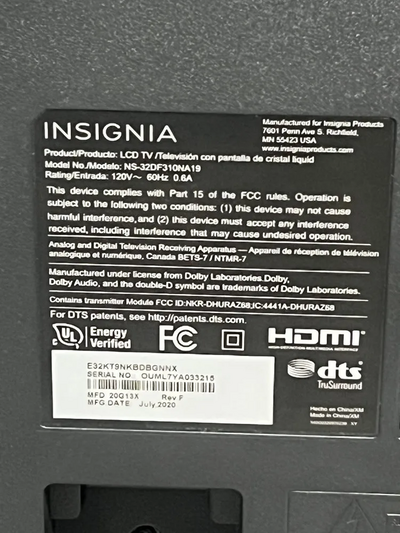 Insignia Ns-32df310na19 Image