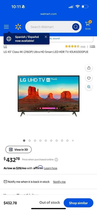LG 43UK6300PUE Image