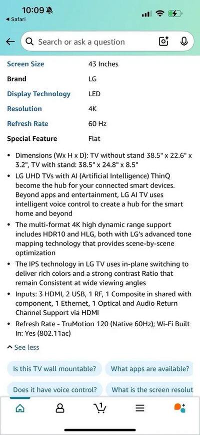 LG 43UK6300PUE Image
