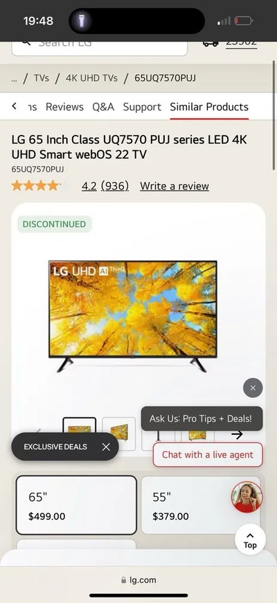 LG 65up8000pua Image