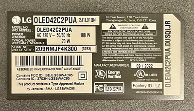 LG Oled42c2pua Image