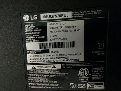 LG 55UQ7570PUJ Image
