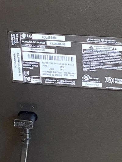 LG 43lj550m Image