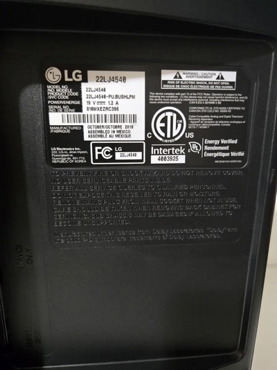 LG 22LJ4540 Image