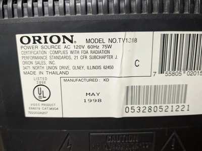 Orion TV1318 Image