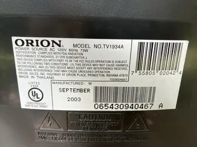 Orion Tv1934a Image