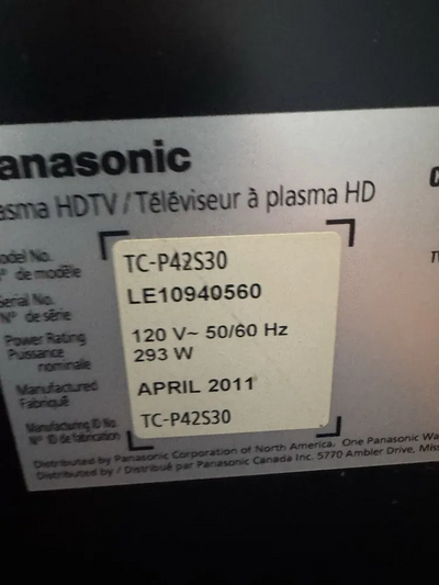 Panasonic Tc-p50g25 Image