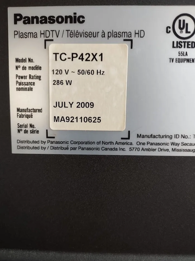 Panasonic TC-P42X1 Image