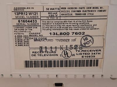 Philips Magnavox Pr 1312 c121 Image